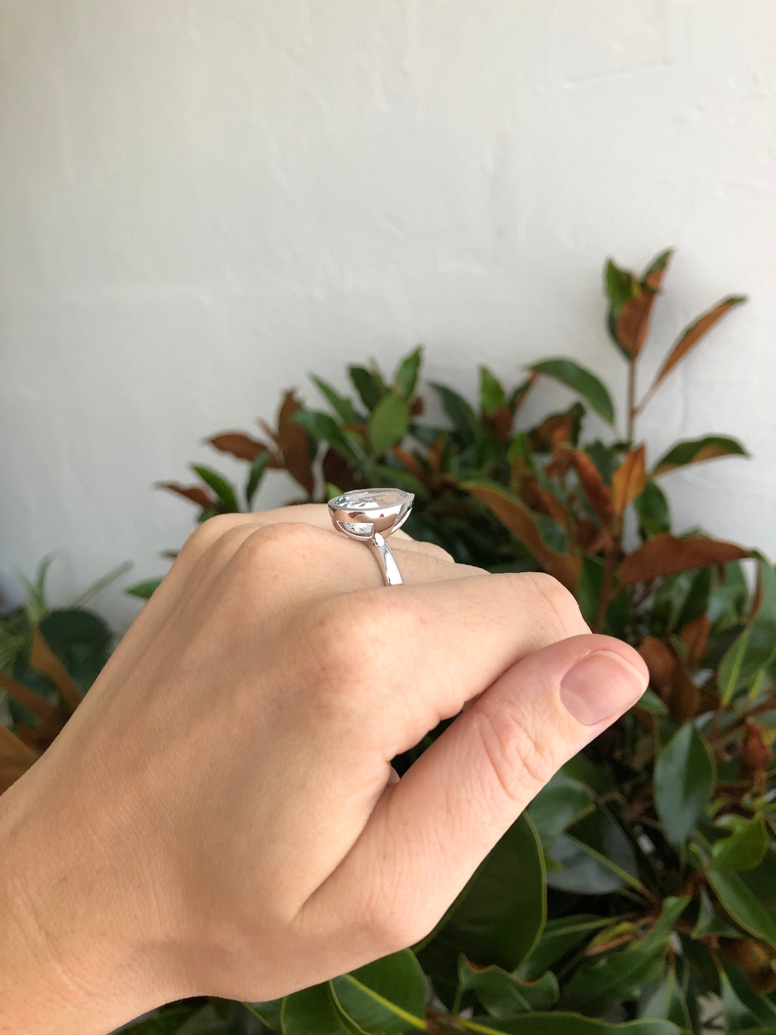 White Gold Pear Cut Cocktail Ring (Limited Edition)