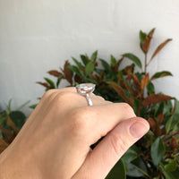 White Gold Pear Cut Cocktail Ring (Limited Edition)