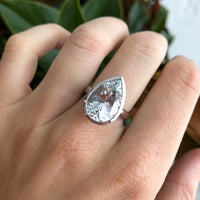 White Gold Pear Cut Cocktail Ring (Limited Edition)